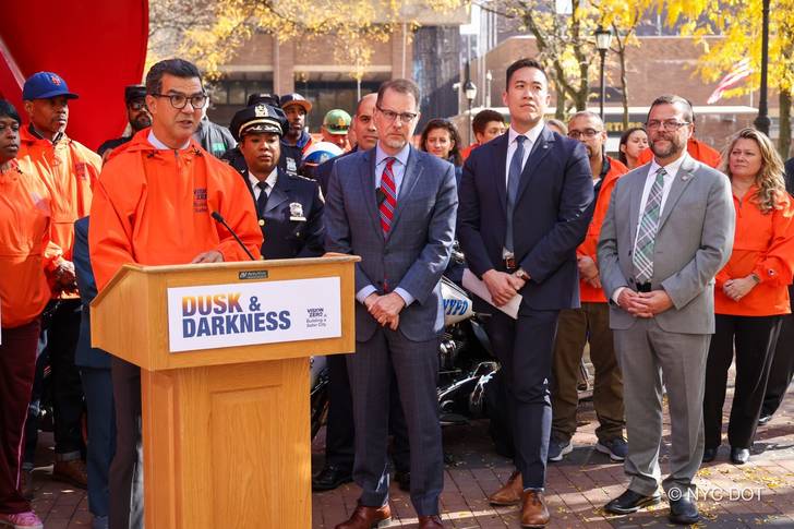 City officials discuss a new traffic initiative geared towards safer streets in the darker months of fall and winter.